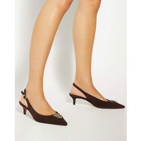 Suede Slingback Heels Standard Fit