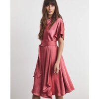 Satin Cowl Neck Dress Dark