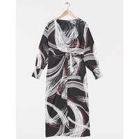 Jacquard Wrap Dress Print
