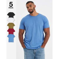 5 Pack Pure Cotton Crew Neck T Shirts L42 44