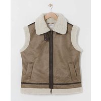 Faux Shearling Aviator Gilet