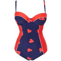 Retro Heart Swimsuit Print