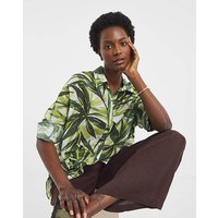 Oversized Shirt Palm Print