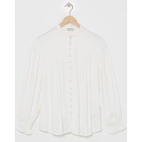 Twill Collarless Blouse
