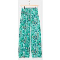 Crinkle Palazzo Trousers Print