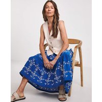 Broderie Tiered Pull On Maxi Skirt