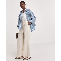 Cool Linen Mix Wide Leg Trousers Cool