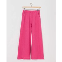 Textured Wide Leg Palazzo Trousers