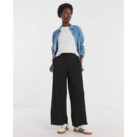 Textured Jersey Wide Leg Trouser