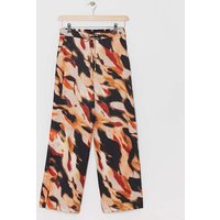Herringbone Wide Leg Trouser Animal Print
