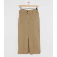 Lyocell Rich Utility Maxi Skirt Dark