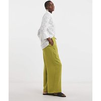 Linen Mix Wide Leg Trouser