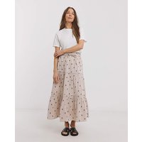 Pure Cotton Tiered Midi Skirt Print JD Williams