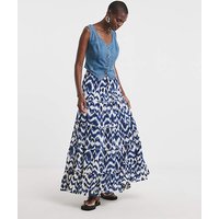Crinkle Tiered Maxi Skirt Print