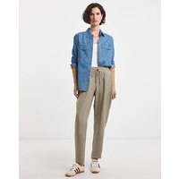 Textured Pull On Tapered Trouser
