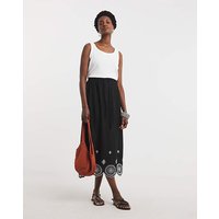 Broderie Scalloped Hem Maxi Skirt
