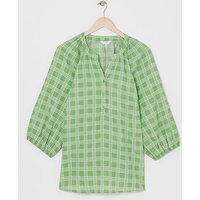 Textured Check Blouse