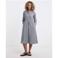 Embroidered Sleeve Button Down Dress