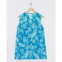 Sleeveless Ruffle Blouse Print