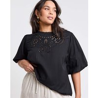 Broderie Puff Sleeve Blouse