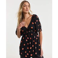 Crinkle Short Sleeve Blouse