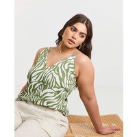 V Neck Cami Print