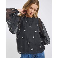 Organza Embroidered Bow