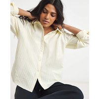 Boxy Striped Seersucker Shirt