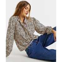 Spun Viscose Shirt Animal Print