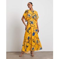 Drape Sleeve Dress Floral