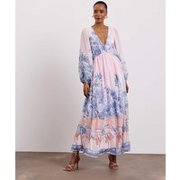 Printed Volume Maxi Dress Floral