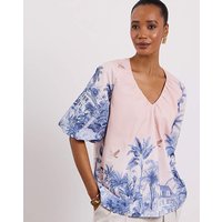 Cotton Volume Blouse Floral