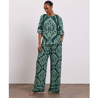 Wide Leg Printed Trousers Floral