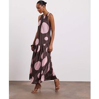 Printed Halter Neck Dress Spot