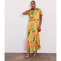 Split Sleeve Dress Coloured Floral