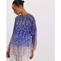 Ombre Print Blouse Print