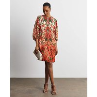 Crinkle Shift Dress Coloured Floral