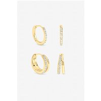 Polished & Pave Hoops Pack 2