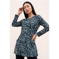 Floral Puff Print Longline Top