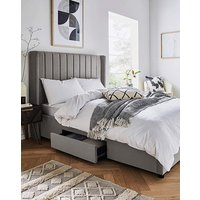 Eloise Winged Velvet Storage Bedframe