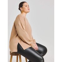 Piping Detail Side Split Sweat