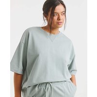 Short Sleeve Sweatshirt Rib Detail