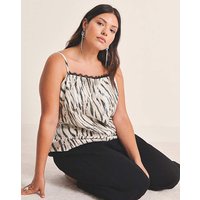 Print Clear Sequin Cami Top