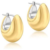 9ct 2Tone Electroform Hoop Earrings