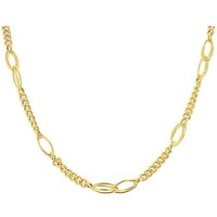 9ct Fancy Curb Double Oval Necklace INCH