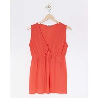 Crinkle Sleeveless Blouse
