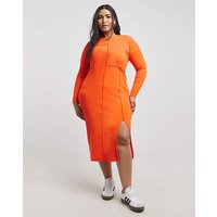 Contrast Stitch Midi Dress