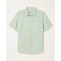 Leaf Print Shirt Mint Green Mint