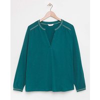 Embroidered Jersey Top