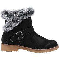 Hush Puppies Hannah Wide Fit Black Leather Boots